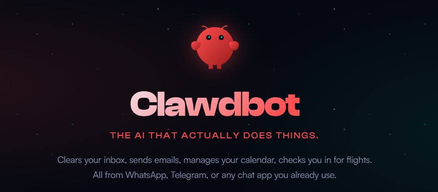Clawdbot logo representing the AI agent automation platform